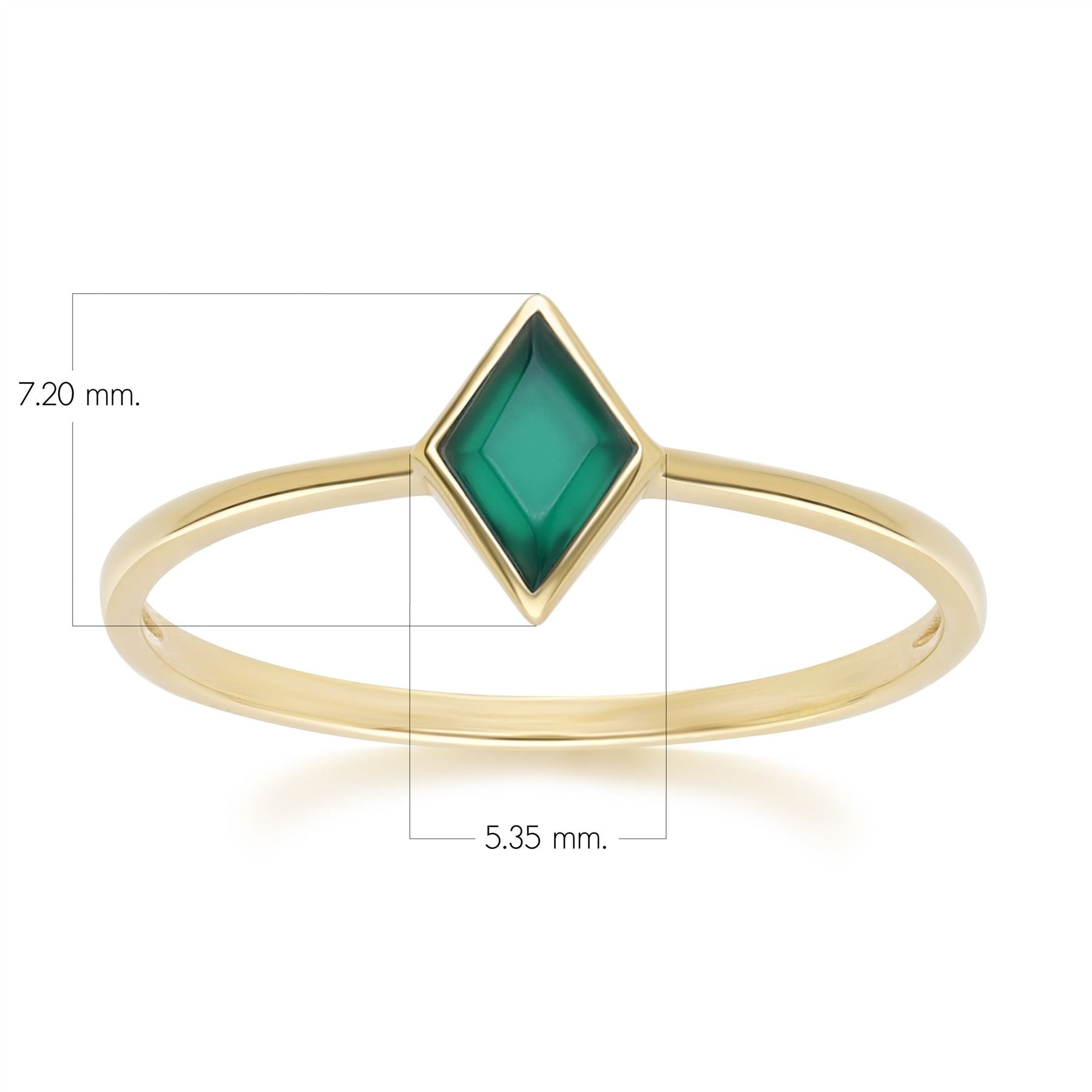 Klassischer Chalcedonring in 9 Karat Gelbgold