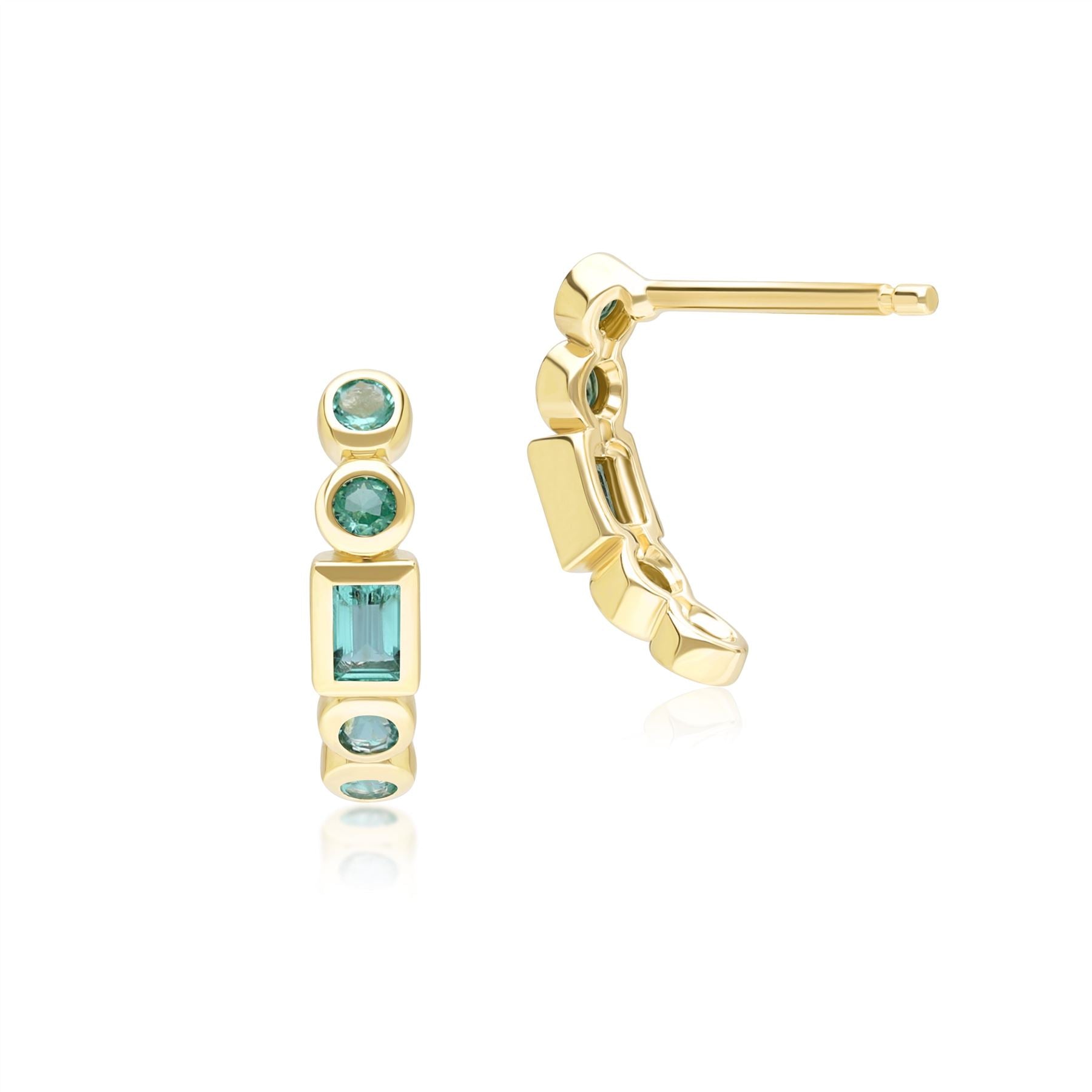 classic-emerald-half-eternity-hoop-earrings-in-9ct-yellow-gold-135e1885019 Side