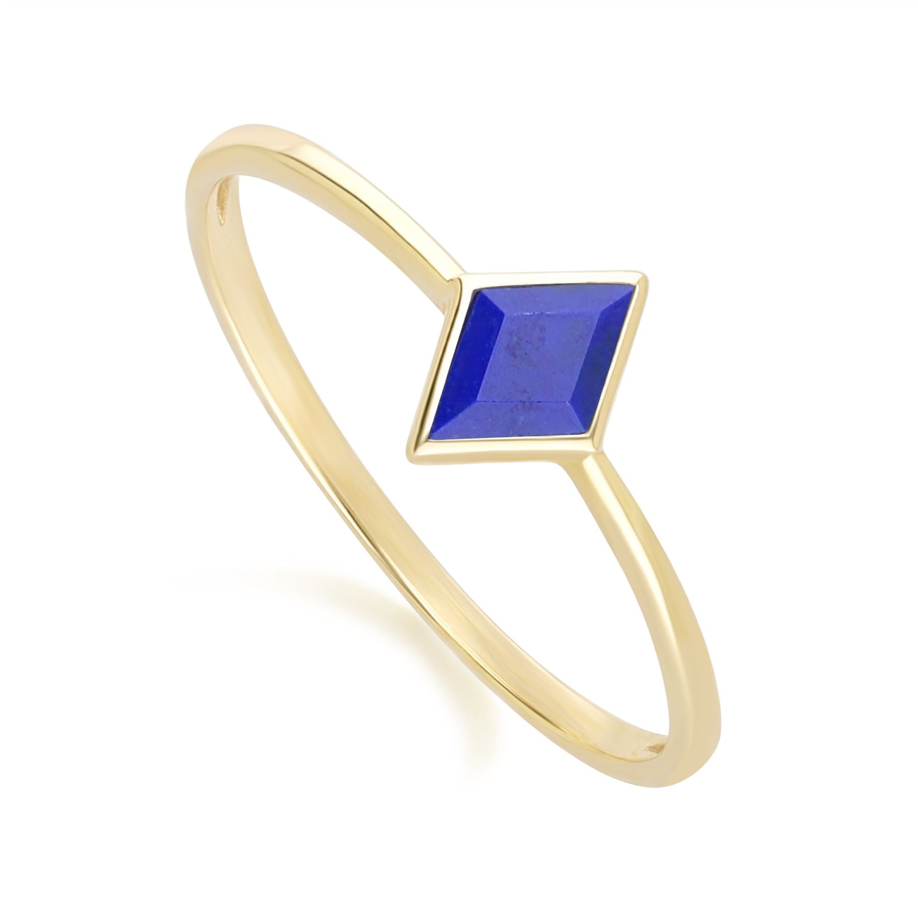 Klassischer Lapislazuli-Ring in 9 Karat Gelbgold