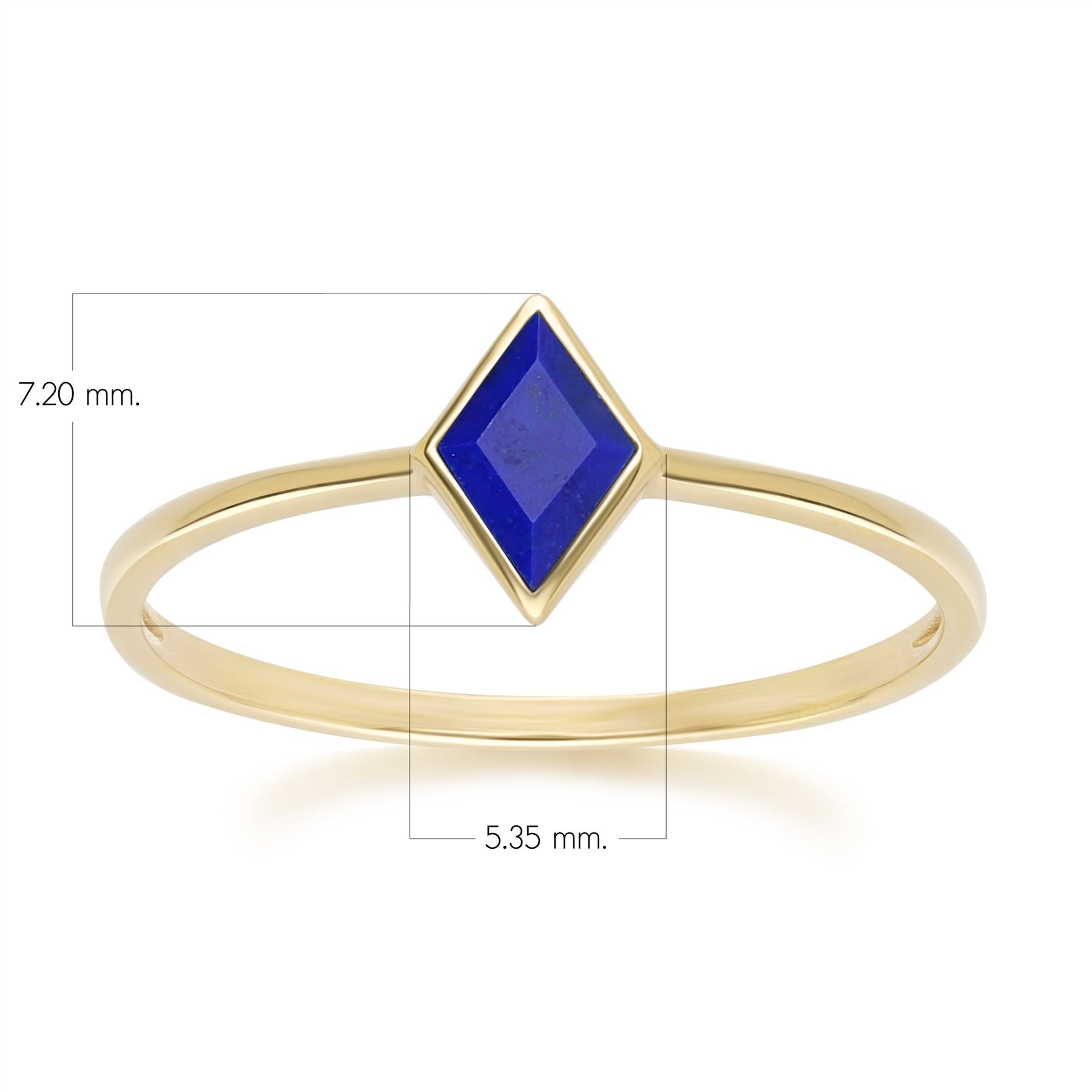 Klassischer Lapislazuli-Ring in 9 Karat Gelbgold